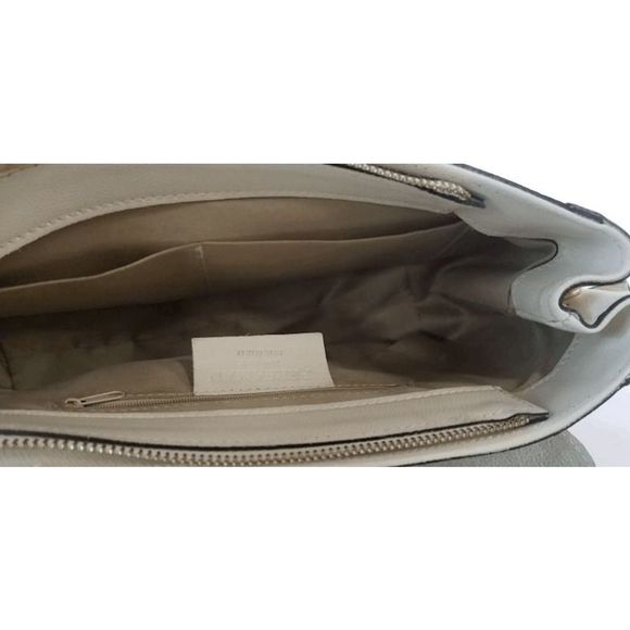 Persaman Women's White Leather Multi-Color Beaded Inner Pockets Crossbody Strap - Picture 3 of 3